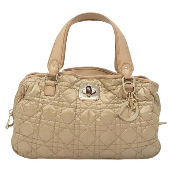 Dior Cannage Lady Beige NYLON handbag - Picture 1 of 10